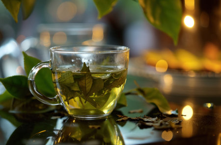 drink more than tease green tea.の素材