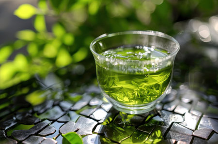 health benefits of green tea.の素材