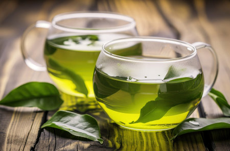 health benefits of green tea.の素材