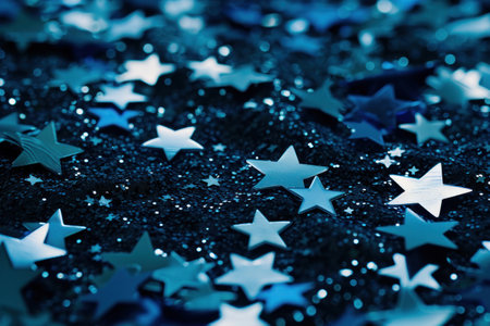 a black background image with many stars christmas.の素材
