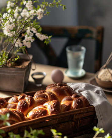 easter buns were fresh and light.の素材