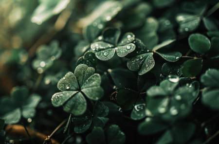 st patrick's day irish clover background.の素材