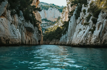 the canyons from the water in the foreground..の素材