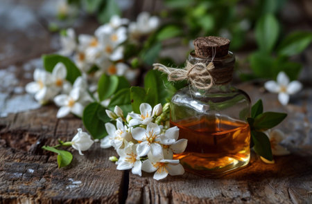 the ingredients of the jasmine essential oil.の素材
