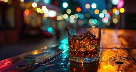 whiskey drinks at restaurants.の素材