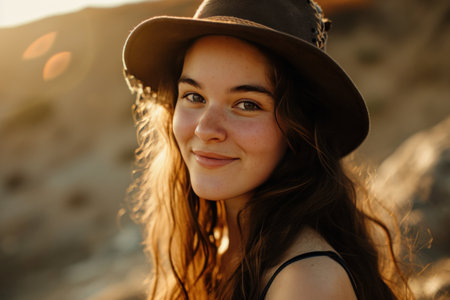 beautiful women on the beach.の素材