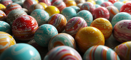 wallpaper in hd of easter themed colored eggs.の素材