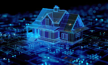 real estate digital visualization property.の素材