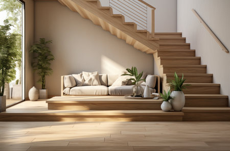 how to build wood stairs and stairs railings.の素材