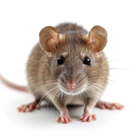 Rat face isolated on white background.の素材