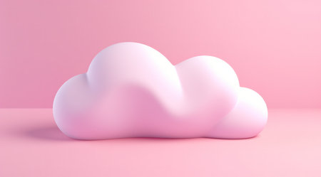 the illustration depicts a cloud on a pink background.の素材