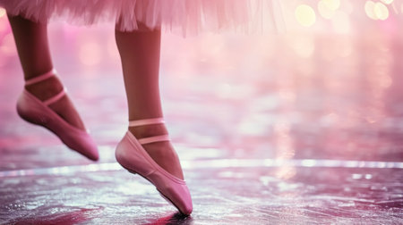 Ballet class advertising background with copy space.の素材