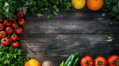 farm market advertising background with copy space.の素材