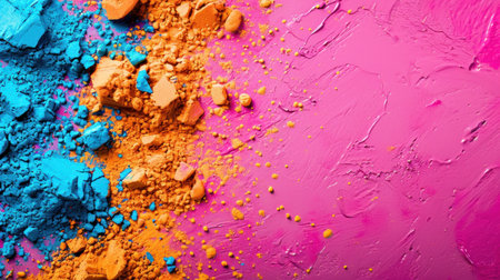 Holi Party advertisment background with copy space.の素材