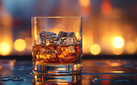 a glass of whiskey footage.の素材