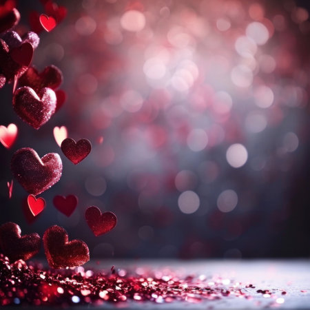 Magic beautiful valentine's day background with copy space.の素材