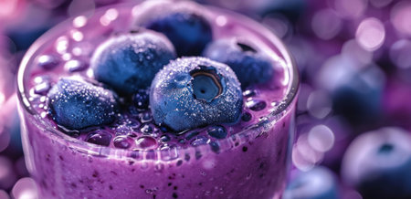 the purple smoothie with blueberriesの素材