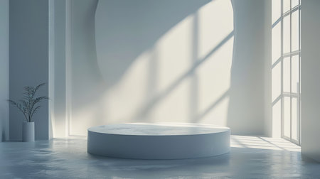 White Studio Background for Product Presentations Enhance your product presentation with an abstract white studio.の素材