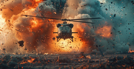 free military helicopter attack hd backgrounds.の素材