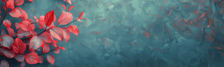 A painting of a tree with vibrant red leaves, showing the beauty of autumn foliage.の素材