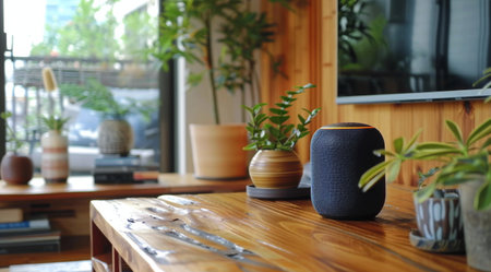 A living room featuring a table, couch, and television as the main elements of furniture.の素材