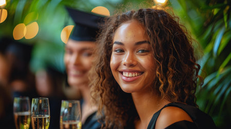 A couch is positioned next to a potted plant in a living room setting.の素材