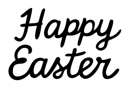 Happy Easter Handwritten Typographyのイラスト素材