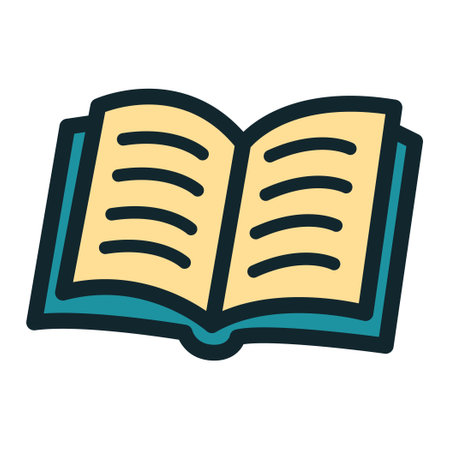 Open Book Cartoon Illustration Education School Reading.のイラスト素材