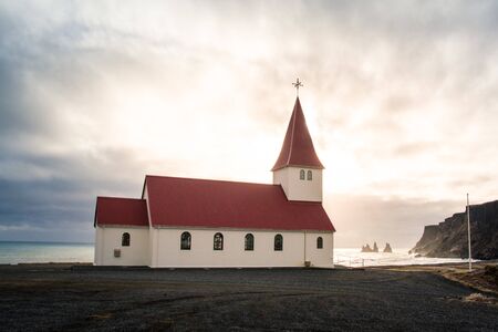 Typical icelandic church in Vik and Mirdal