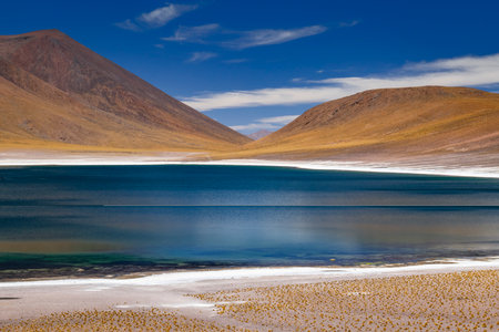 Colors of the Miniques lagoon in the Eandean mountains