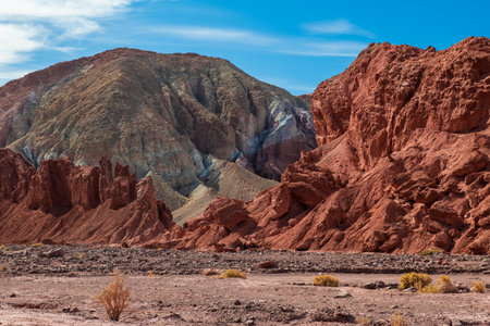 Red and green hills of the rainbow valley