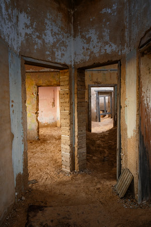 Interior of abandoned building in Kolmanskop