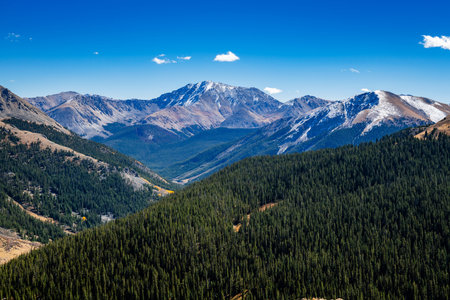 Colorado mountains seen from Independence pass and continental divideの写真素材