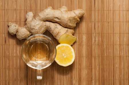 ginger lemon teaの写真素材