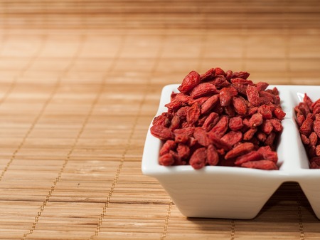 goji berries Chinese wolfberry (Lycium barbarum)の写真素材