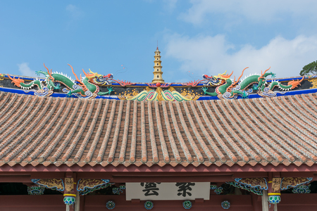 The traditional Chinese eaves decorationのeditorial素材