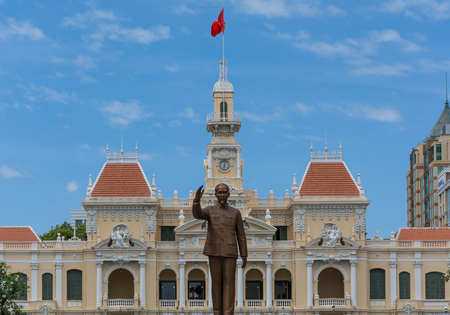City Hall in Ho Chi Minh City of Vietnamのeditorial素材