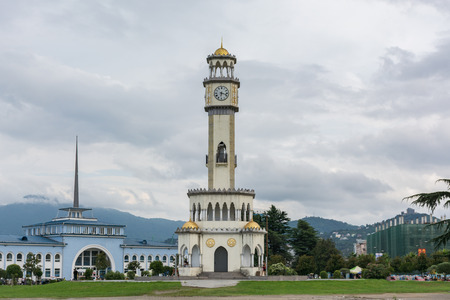 Walking trail on the Black Sea coast in Batumi, Georgiaのeditorial素材