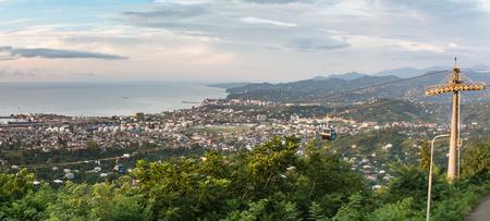 Panoramic view of the city of Batumi, Georgiaの写真素材