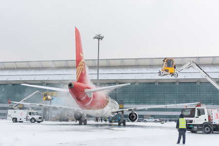 airplane at airportのeditorial素材