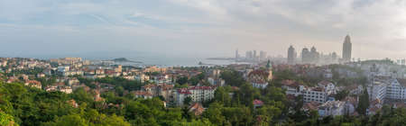 Qingdao Signal Hill Park, Shandong, Chinaのeditorial素材