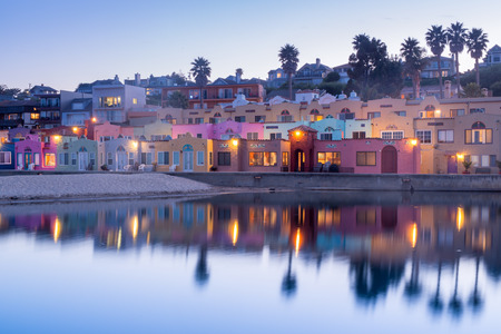Dusk Over Capitola Village Santa Cruz County Dusk Over Capitola Village