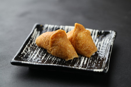 beancurd skin stuffed with riceの写真素材