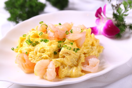 prawn omeletteの写真素材
