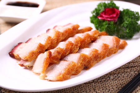 asian chinese cuisine delicious roasted porkの写真素材
