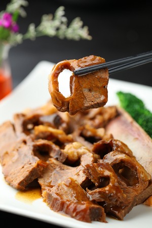 Prime rib with sauceの写真素材