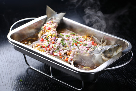steam fishの写真素材