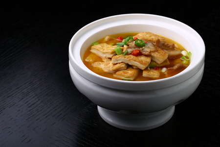 Fried tofu soupの写真素材