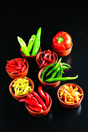 variety of chiliの写真素材