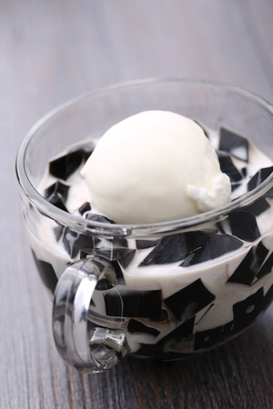 Ice-cream milk jellyの写真素材